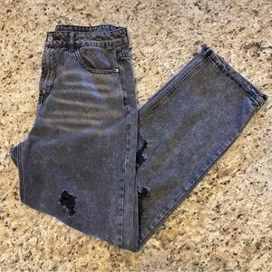 SHEIN Woman Black Distressed Jeans